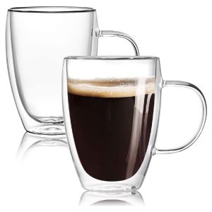 Wells Double Wall Glass Coffee Cup