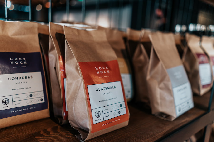 An image of bags of coffee
