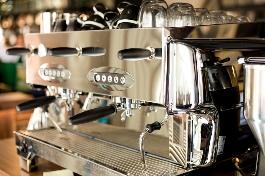 A close-up image of a coffee maker