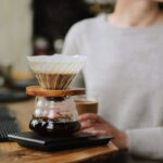 Coffee filtered after using a Pour Over brewing method