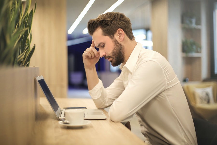 Man not feeling well after drinking coffee