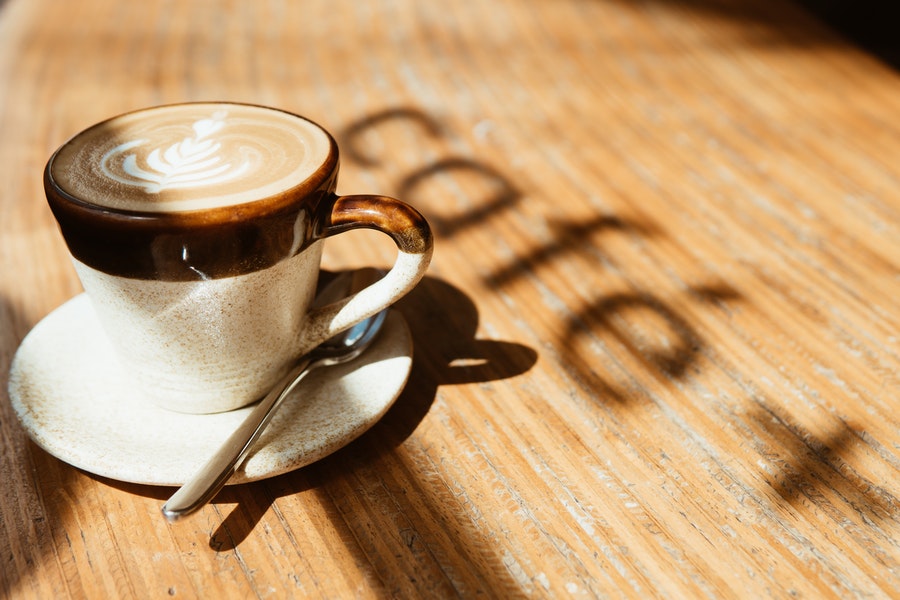 Coffee photography in sunlight
