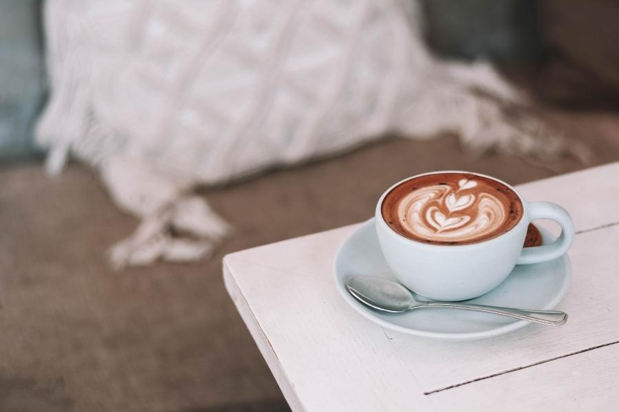 A close-up image of a latte