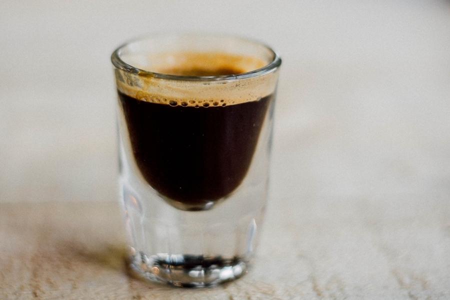 A close-up image of espresso shot