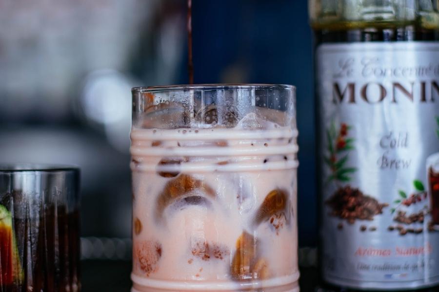 A close-up image of cold brew coffee