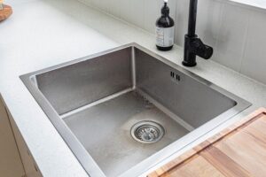 An image of a stainless steel sink