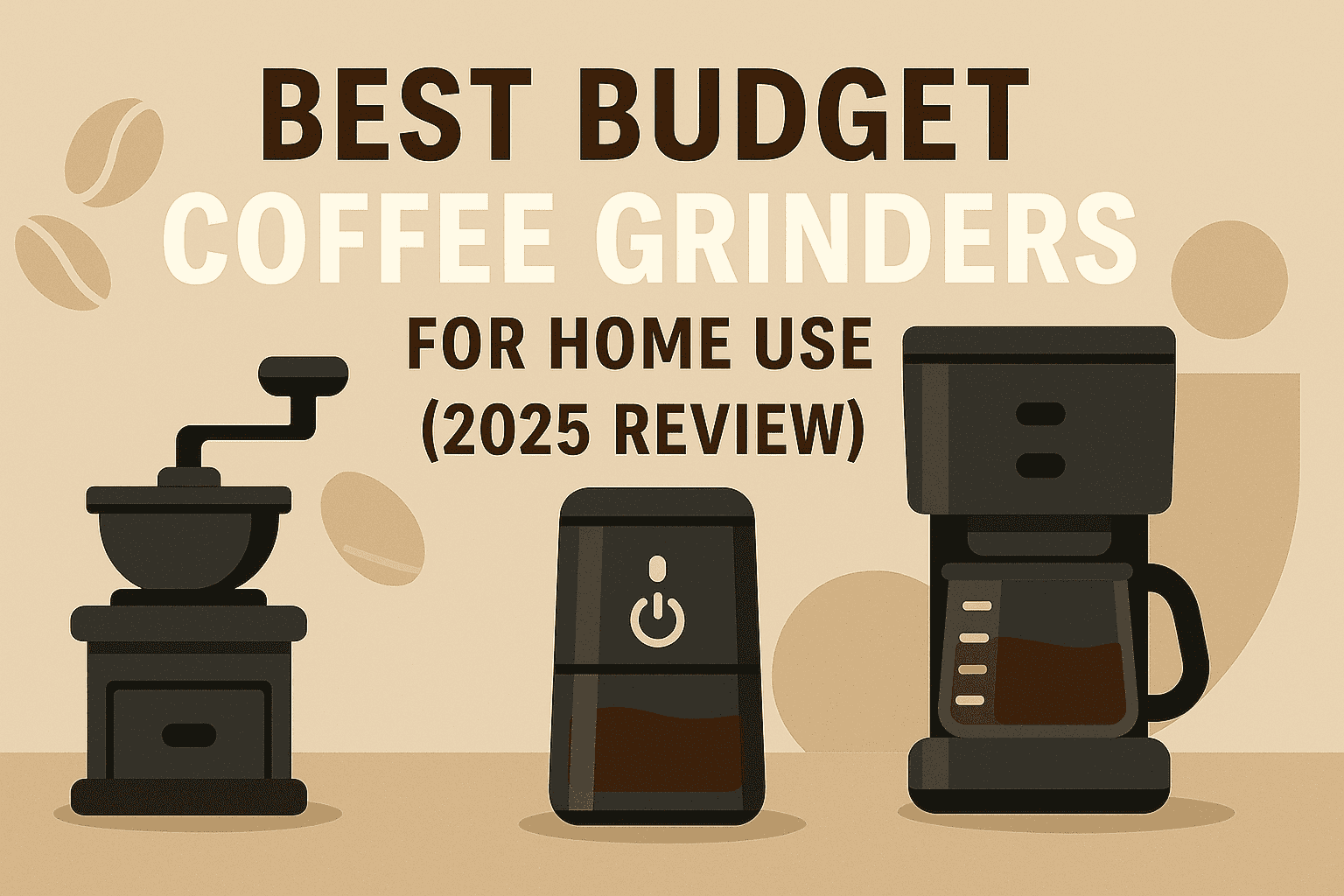 High-quality coffee grinder for home use, perfect for fresh coffee beans. Designed for efficient grinding and durability, ideal for coffee enthusiasts seeking the best budget coffee grinders.