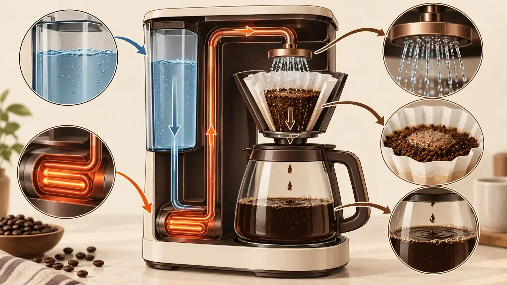 How a Drip Coffee Maker Works: Updated Guide and Diagram editorial image