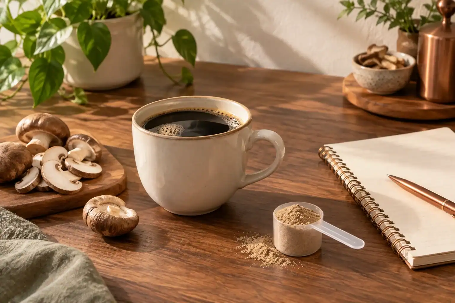 Mushroom Coffee Benefits: What the Science Actually Says in 2026 2 Original editorial image for Mushroom Coffee Benefits: What the Science Actually Says in 2026