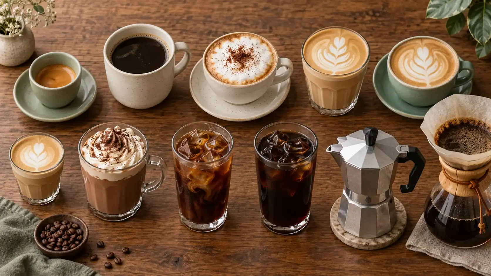 Fueled By Coffee – Coffee Advice, Tips, and Resources 4 A selection of popular coffee drinks